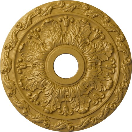 Ekena Millwork Spring Leaf Medallion (Canopies up to 5 5/8"), 19 7/8"OD x 3 5/8"ID x 1 1/4"P, Iridescent Gold CM19SPIGS